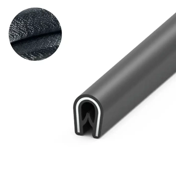 Osłona krawędzi PVC 1–2 mm 504, czarna, wciskana, metr bieżący