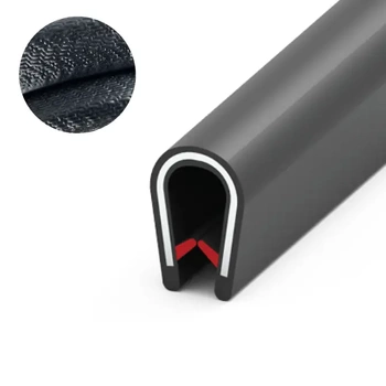 Osłona krawędzi PVC 2–4 mm 530, czarna, wciskana, ze stalowym wzmocnieniem, metr bieżący