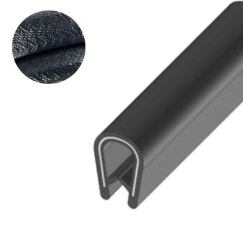 Osłona krawędzi PVC 6–8 mm 531, czarna, wciskana, ze stalowym wzmocnieniem, metr bieżący