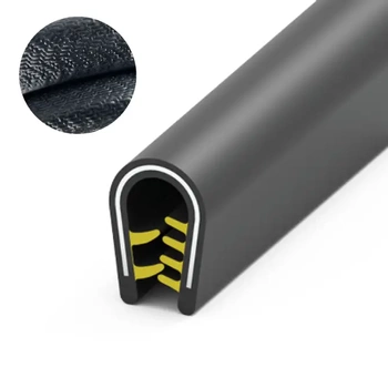 Osłona krawędzi EPDM 1–4 mm 538, czarna, wciskana, metr bieżący