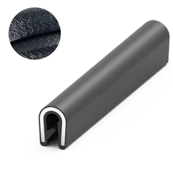 Osłona krawędzi PVC 1–2 mm 502, czarna, wciskana, metr bieżący