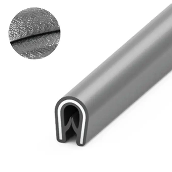 Osłona krawędzi PVC 1–2 mm 504, szara, wciskana, metr bieżący