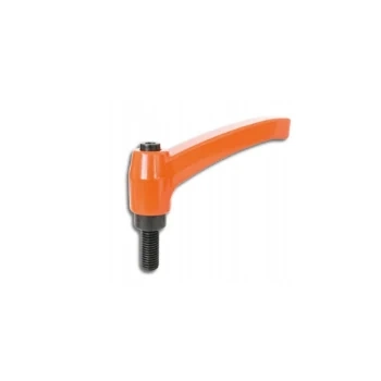 Rękojeść zaciskowa 65mm śruba M5x15 metal pomarańczowa dźwignia nastawna