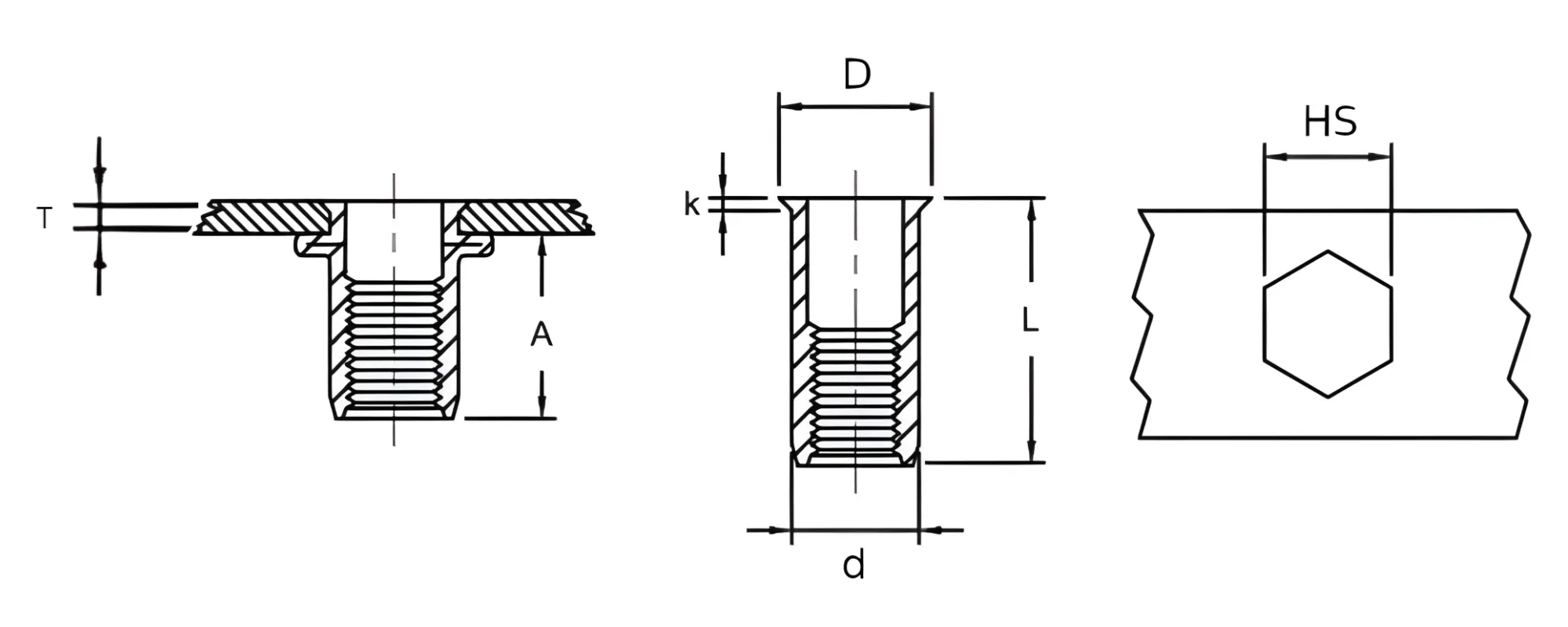 Nitonakrętka M4 sześciokątna z kołnierzem redukowanym, stal ocynkowana – 50 szt. RHHFHB