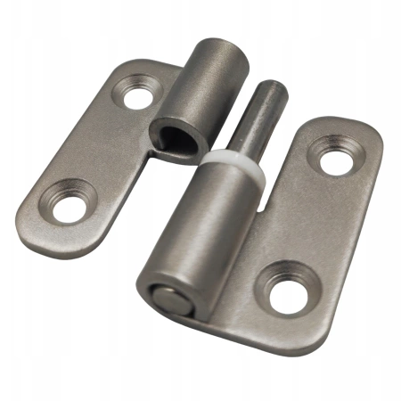 Zawias skrzydełkowy nierdzewny A=33 B=37, podnoszony,, 4-otworowy, PRAWY, INOX