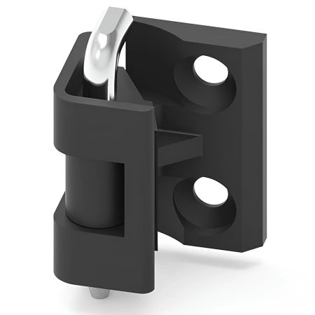 Zawias narożny metalowy prosty 31x42 mm, lakier czarny, na panel 1,5–2 mm