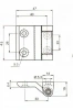 Zawias skrzydełkowy z łożyskiem Delrin A=45 B=47, H=0 lakierowany czarny, 4-otworowy, ZnAl
