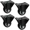 Zestaw 4 koła stałe do 40 kg PVC 50 mm czarny bieżnik