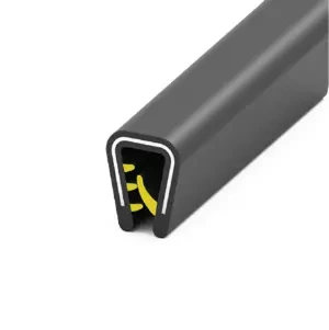 Osłona krawędzi PVC 1,5–2,5 mm 527, czarna, wciskana, ze stalowym wzmocnieniem, metr bieżący
