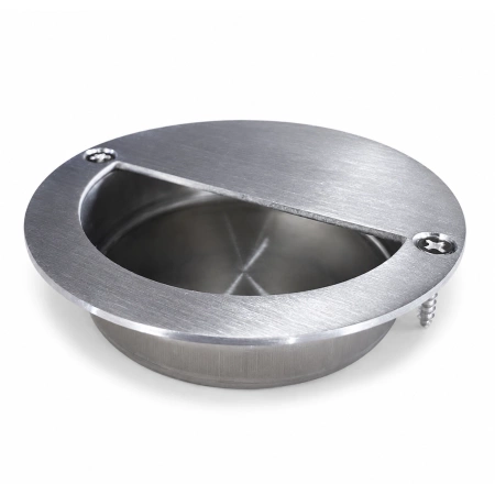 Uchwyt wpuszczany okrągły 90 mm stal nierdzewna INOX