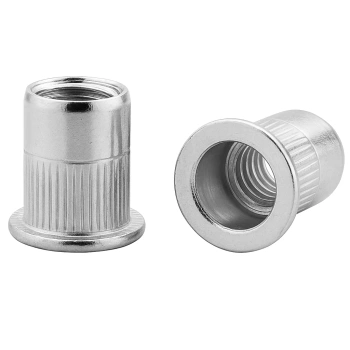 Nitonakrętka M6 walcowa z kołnierzem płaskim, aluminiowa – 50 szt.
