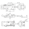 Zatrzask kolankowy stal nierdzewna regulacja 140-160mm INOX