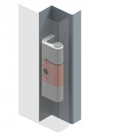 Zawias wewnętrzny metalowy 57x24,5 mm, ocynkowany, do drzwi zagiętych 18–27 mm