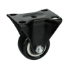 Zestaw 4 koła stałe do 40 kg PVC 50 mm czarny bieżnik