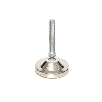 Stopka poziomująca wahliwa Ø60 mm, M10x100, nierdzewna INOX, do maszyn, maks. obciążenie 900 kg