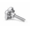 Pokrętło gwiazdowe stal nierdzewna 60mm śruba M12x50 pięcioramienne INOX
