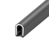 Osłona krawędzi PVC 1–2 mm 502, czarna, wciskana, metr bieżący
