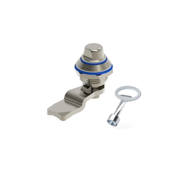 Zamek przemysłowy higieniczny z kluczem ćwierćobrotowy