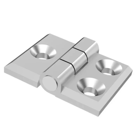 Zawias skrzydełkowy metalowy A=40 B=30, chromowany, 3-otworowy, ZnAl