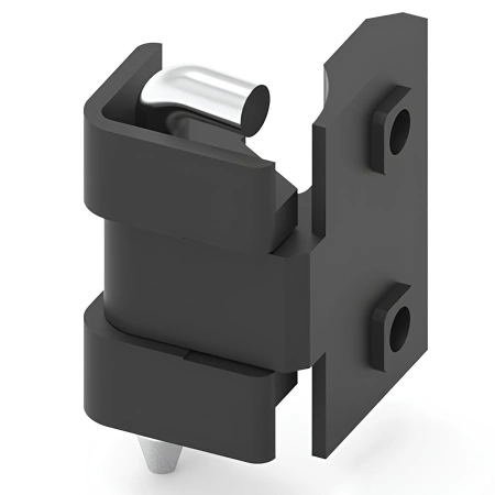 Zawias narożny metalowy 31x42 mm, lakier czarny, na panel 1,5–2 mm