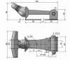 Zamknięcie gumowo-metalowe 118mm zapinka INOX