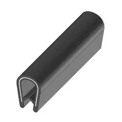 Osłona krawędzi PVC 6–8 mm 531, czarna, wciskana, ze stalowym wzmocnieniem, metr bieżący