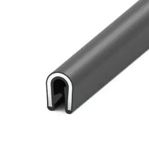 Osłona krawędzi PVC 1–2 mm 502, czarna, wciskana, metr bieżący