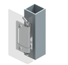 Zawias wewnętrzny nierdzewny 32,5x65 mm, zagięcie drzwi 20 mm, otwory ⌀6 mm/⌀5 mm, INOX