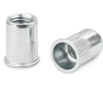 Nitonakrętka M5 walcowa z kołnierzem redukowanym, aluminiowa – 50 szt.