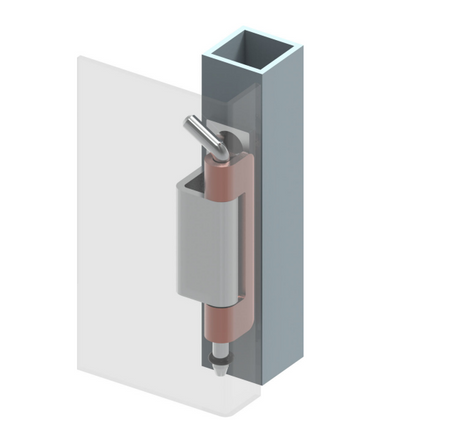 Zawias wewnętrzny stalowy 20x67 mm, zagięcie drzwi 20 mm, ocynk galwaniczny, do wkrętów 6,5 mm,  do wspawania