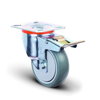 Koło obrotowe do 90kg tworzywo 125mm płyta hamulec