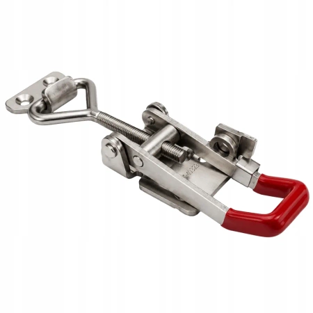 Zatrzask kolankowy nierdzewny regulacja 79-93mm na kłódkę INOX