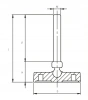 Stopka wahliwa 100mm śruba M12x60mm do 800kg