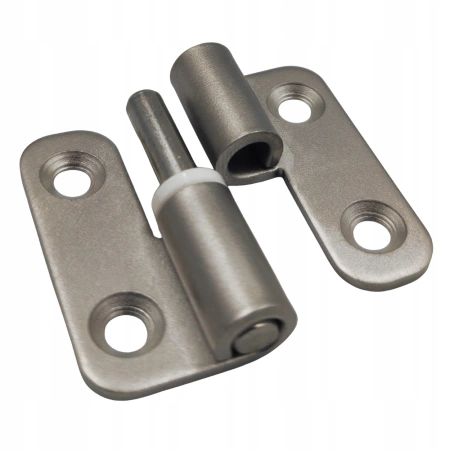 Zawias skrzydełkowy nierdzewny A=33 B=37, podnoszony, 4-otworowy, LEWY, INOX