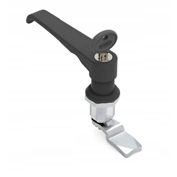 Zamek ćwierćobrotowy typ L gwint 25mm lakier klucz euro