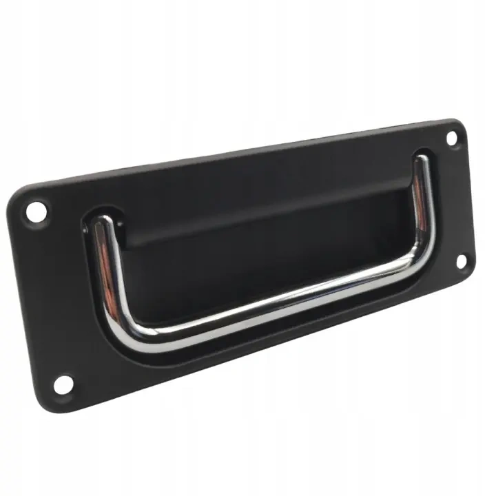 Uchwyt kontenerowy sprężynowy 122×74 mm stalowy, chromowany, do skrzyń