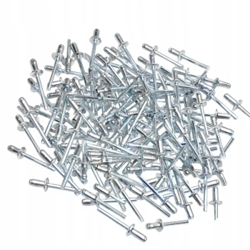 Nity zrywalne otwarte 3x6 mm aluminiowo-stalowe łeb kopułkowy 50szt