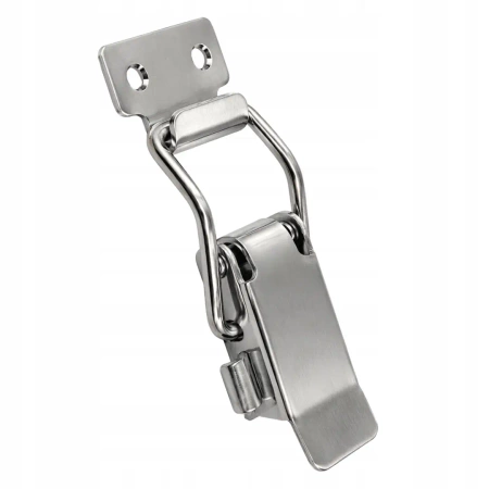 Zatrzask kolankowy z tłumieniem drgań, samozabezpieczający INOX
