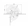 Zawias wewnętrzny nierdzewny 28,5x107 mm, zagięcie drzwi 25 mm, otwory ⌀7 mm, INOX