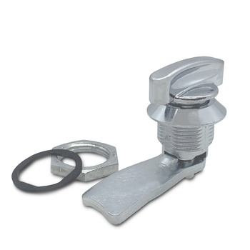 Zamek przemysłowy ćwierćobrotowy chrom skrzydełka