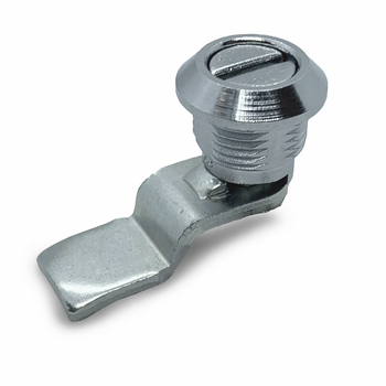 Zamek przemysłowy mini ćwierćobrotowy z nacięciem chromowany