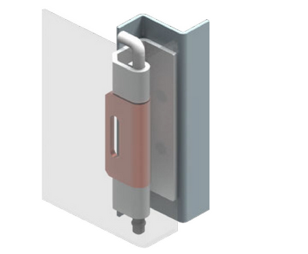 Zawias wewnętrzny stalowy 20x92 mm, zagięcie drzwi 23 mm, ocynk, mocowanie M5x11 mm, do wspawania