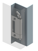 Zawias wewnętrzny nierdzewny 32,5x65 mm, zagięcie drzwi 20–24 mm, otwory ⌀6,5 mm, INOX