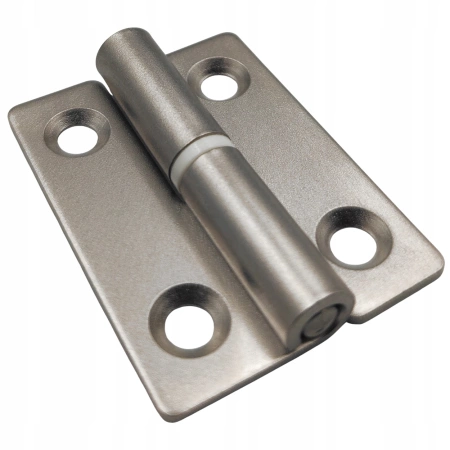 Zawias skrzydełkowy nierdzewny A=36,4 B=50, podnoszony, szlifowany, 4-otworowy, INOX LEWY