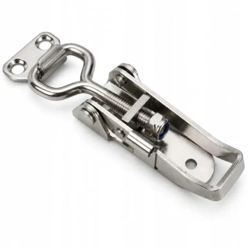 Zatrzask kolankowy nierdzewny regulacja 79-93mm na kłódkę INOX