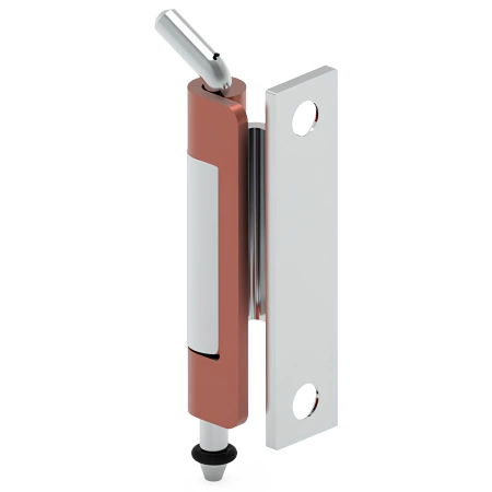 Zawias wewnętrzny stalowy 20x67 mm, zagięcie drzwi 20 mm, ocynk galwaniczny, do wkrętów 6,5 mm,  do wspawania