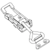 Zatrzask kolankowy stal nierdzewna regulacja 140-160mm INOX