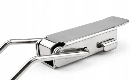 Zatrzask kolankowy z tłumieniem drgań, samozabezpieczający INOX