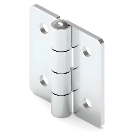 Zawias skrzydełkowy metalowy A=50 B=50 l=30, ocynkowany, 4-otworowy, stal