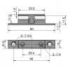 Zamknięcie zatrzaskowe 40x10 mm chwytak kulkowy do drzwi i szafek 